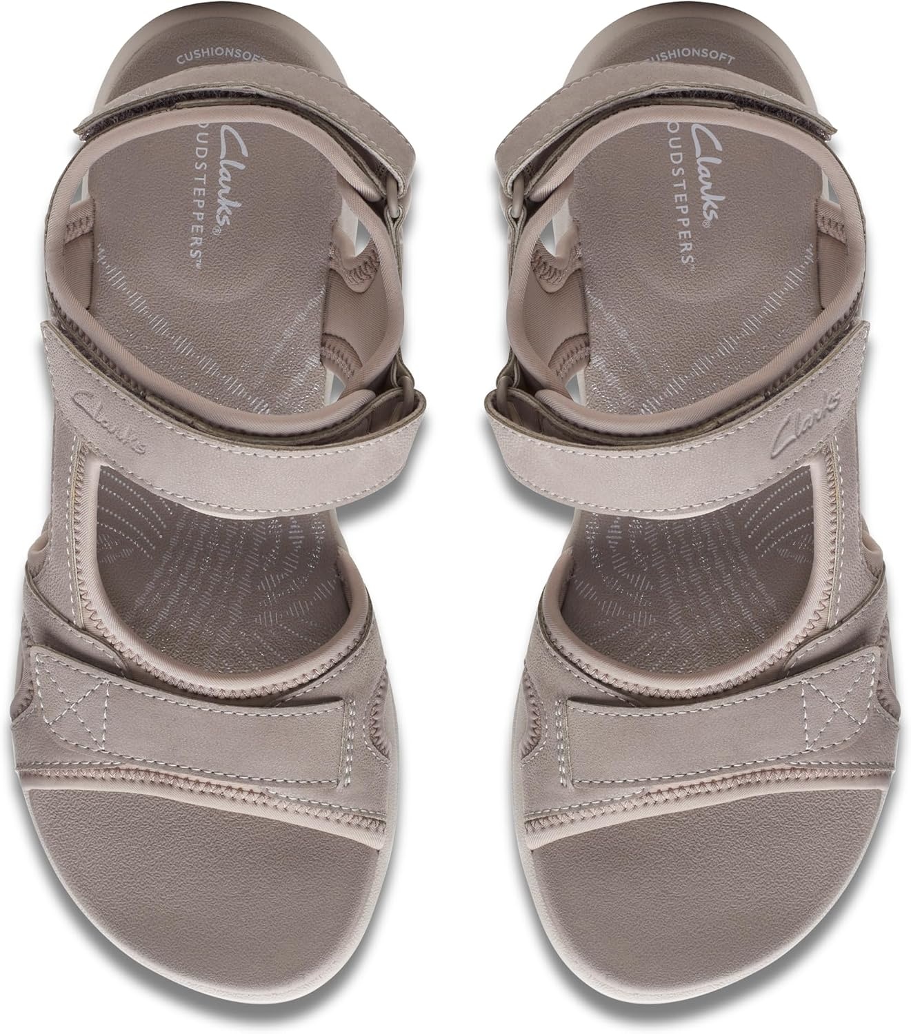 image:imageClarks Womens Mira Bay Flat SandalStone Textile