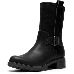Clarks womens Hearth Mid(Black Leather)