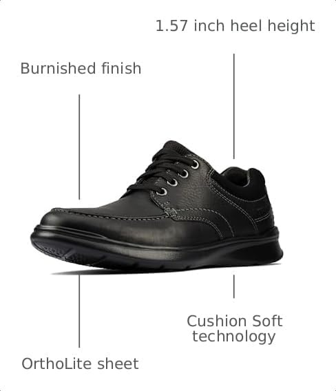 image:imageClarks Mens Cotrell Edge OxfordBlack Oily Leather