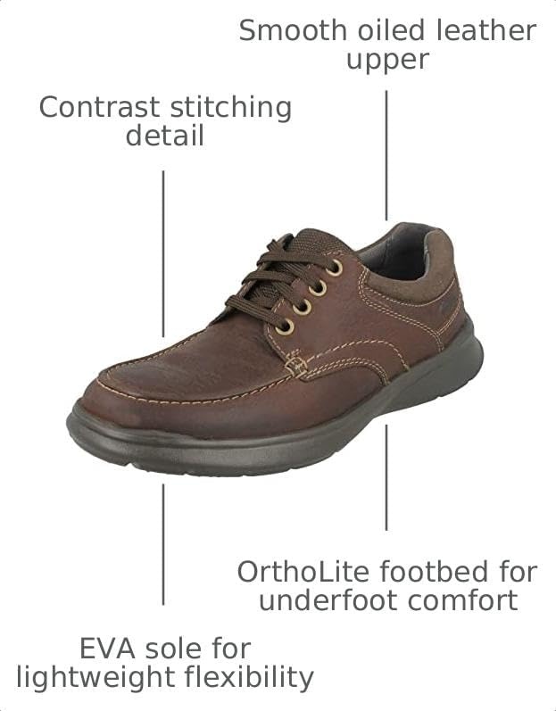 image:imageClarks Mens Cotrell Edge OxfordBrown Brown Oily