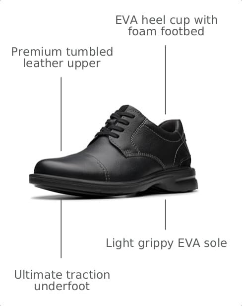 image:imageClarks Mens Gessler CapBlack Tumbled