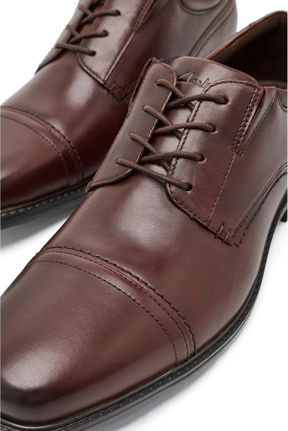 image:imageClarks Mens Dresslite CapDark Brown Leather