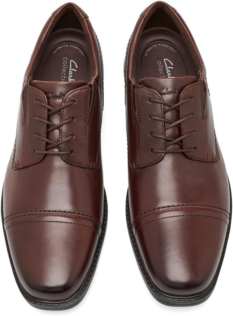 image:imageClarks Mens Dresslite CapDark Brown Leather