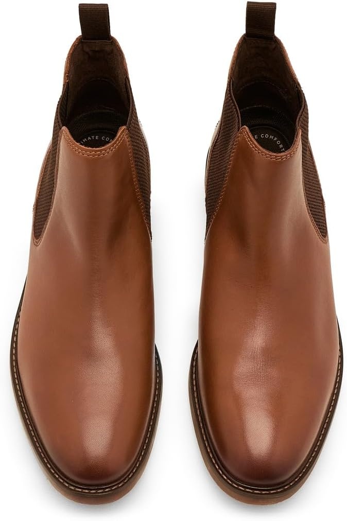 image:imageClarks Mens Jaxen Easy Ankle BootsDark Tan Leather