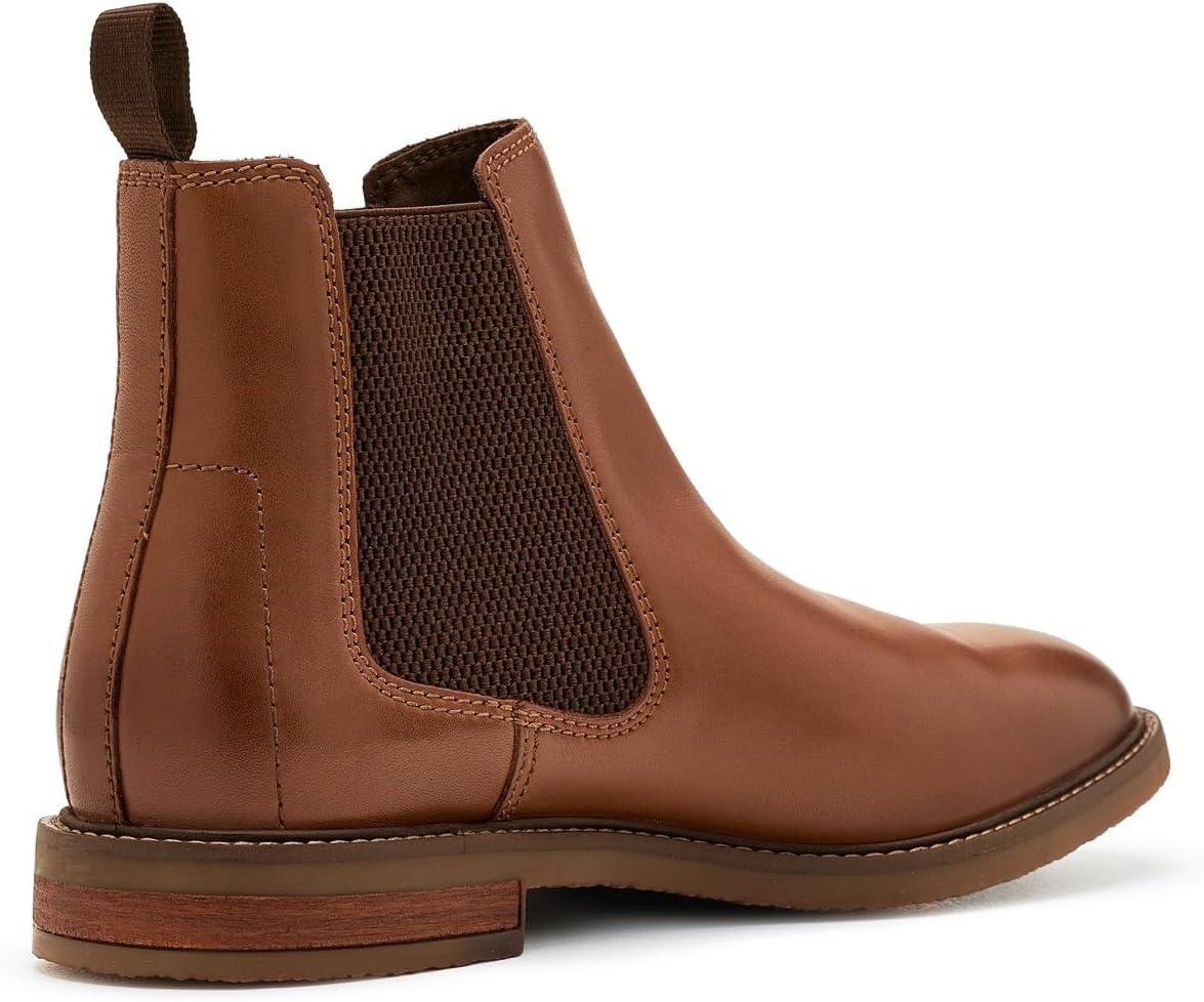 image:imageClarks Mens Jaxen Easy Ankle BootsDark Tan Leather