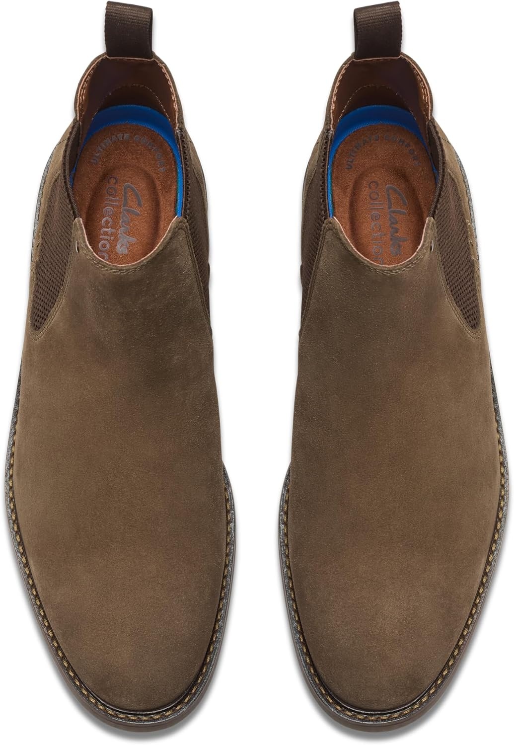 image:imageClarks Mens Jaxen Easy Ankle BootsStone Suede