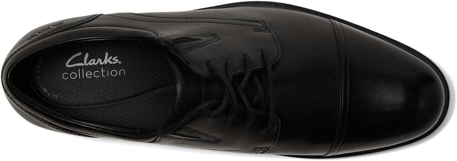 image:imageClarks Mens Steadwell Cap Oxford ShoesBlack Leather