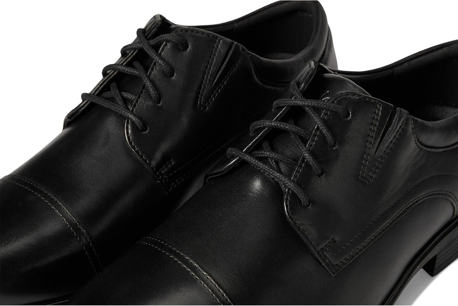 image:imageClarks Mens Steadwell Cap Oxford ShoesBlack Leather