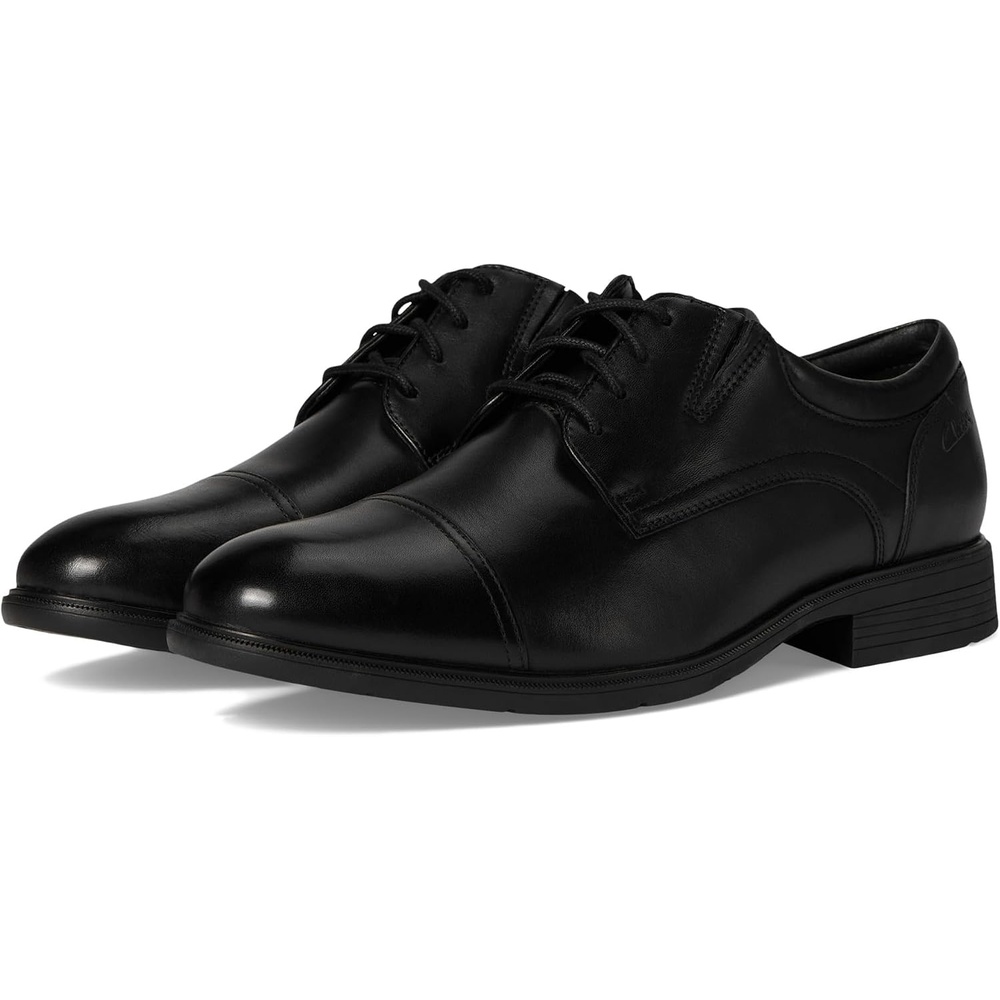 image:imageClarks Mens Steadwell Cap Oxford ShoesBlack Leather