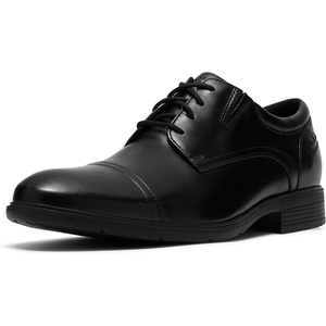 Clarks Men’s Steadwell Cap Oxford Shoes(Black)