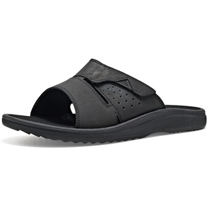 Clarks Men’s Breeze Slide Sandal(Black Synthetic)